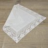 Daisy White Linen Handkerchief