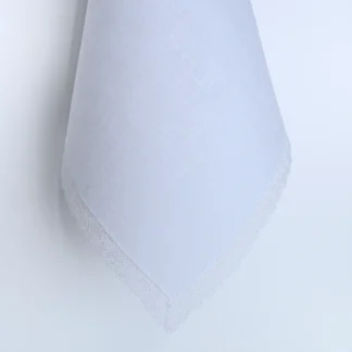 Filigree Lace White Linen Handkerchief