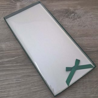 Medium Green Gift Box - includes a clear cover- 5" x 10"