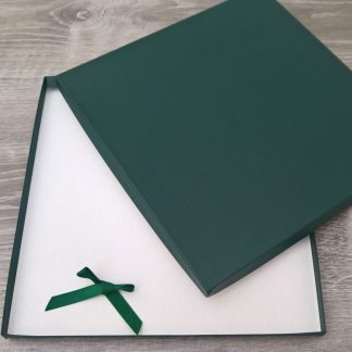 Large Green Gift Box - includes a clear cover- 10" x 10"