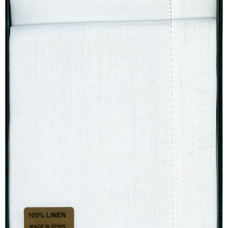 Fine Hemstitch 3-Pack White Linen Handkerchiefs - 18"