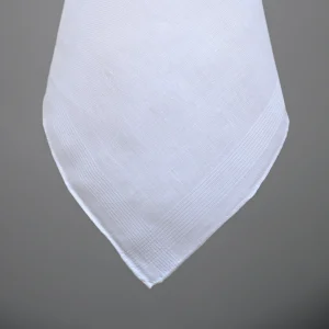 Corded Border Men's Linen Handkerchief