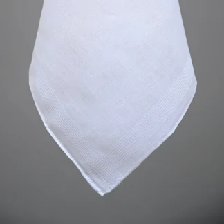 Corded Border Men's Linen Handkerchief