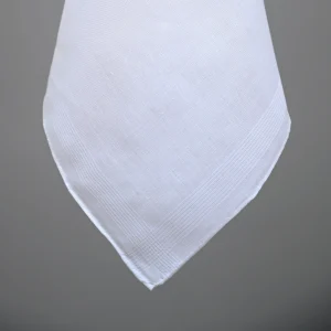 Corded Border Men's Linen Handkerchief