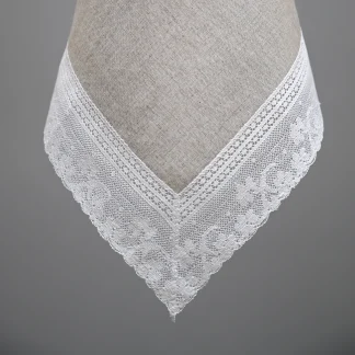 Natural Linen Shamrock Lace Handkerchief
